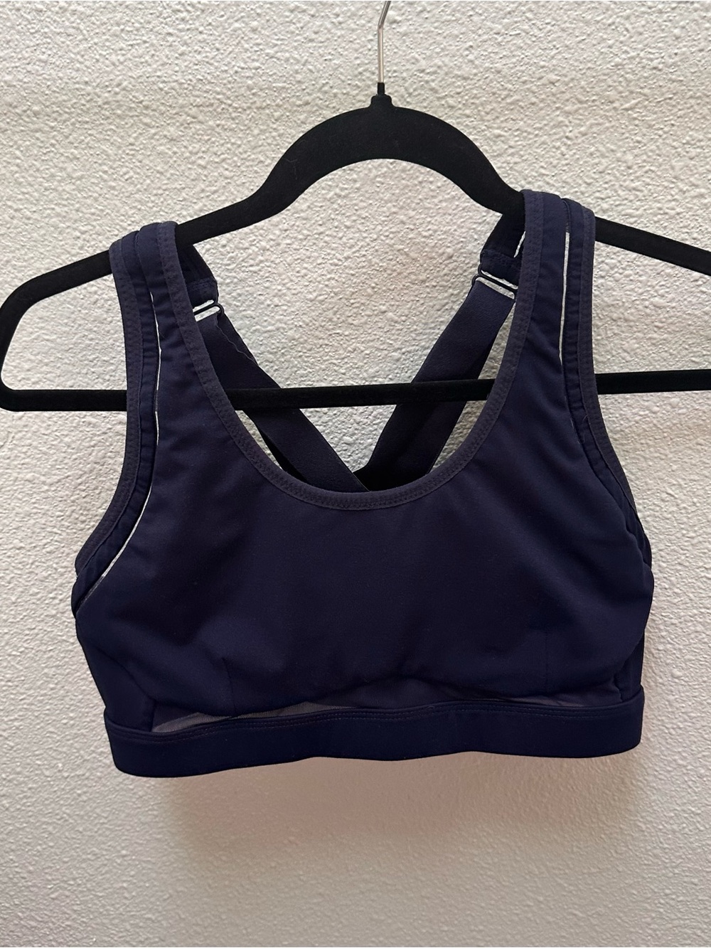 Fabletics Navy High-Impact Racerback Sports Bra Size M